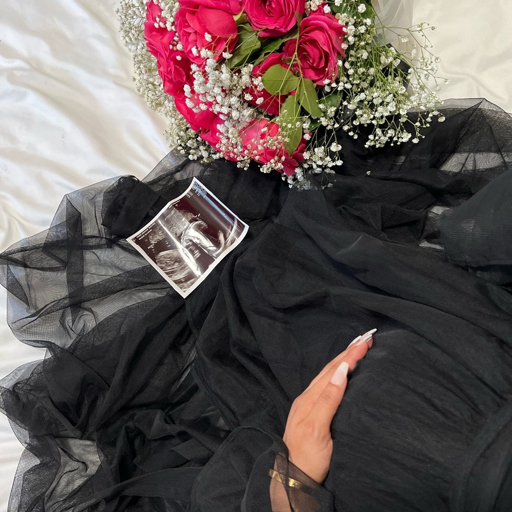 Black Sheer dress wrap with Sequins
